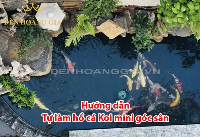 Quy trình lắp đặt bạt lót hồ cá koi tỉ mỉ, đảm bảo bạt ôm sát và không có nếp gấp lớn